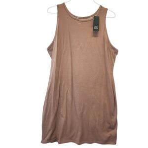 Wild Fable Womens Sleeveless High Neck Bodycon Dress Light Brown 3X NWT